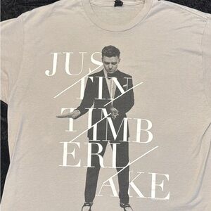 Men's Justin Timberlake Graphic Tee in Gray concert tshirt